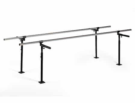Height and Width Adjustable Floor Mounted Parallel Bars