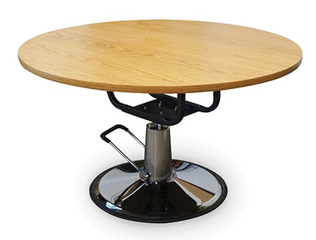 48″ Round Height Adjustable Hydraulic Work Table