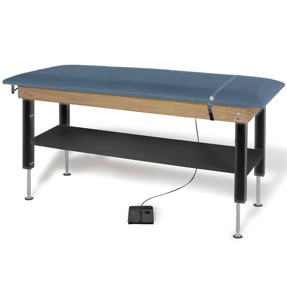 30″x78″ Bariatric Electric Hi-Lo Treatment Table with Strorage Shelf