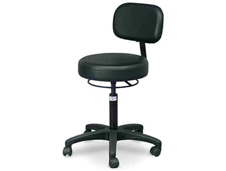 Economy Air-Lift Stool with Circular Ring Control Handle and Backrest