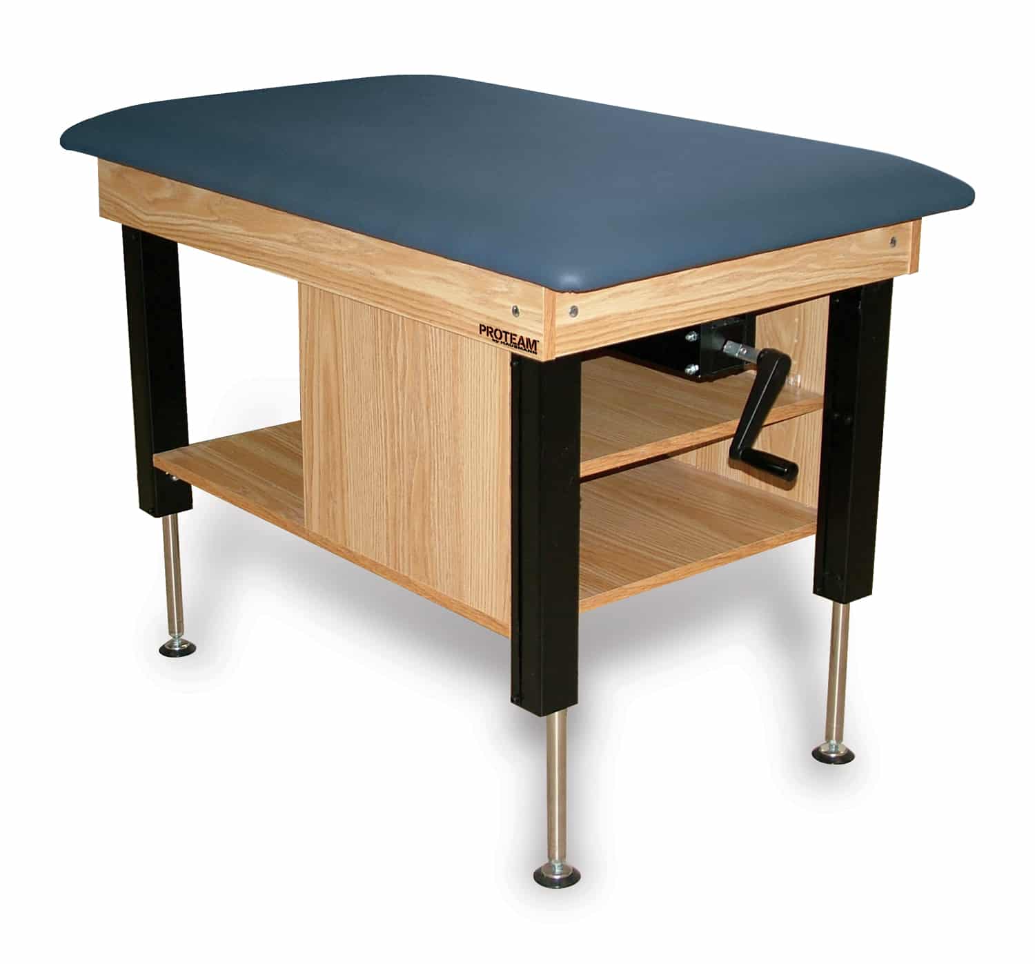 30”x48” Hi-Lo Crank Taping Table with Open Cabinet Storage